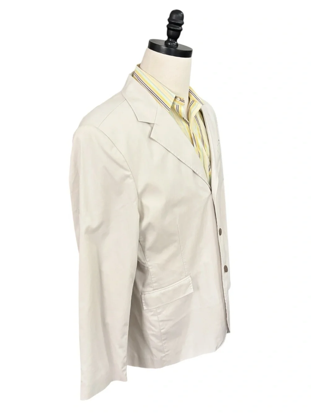 L.L. Bean signature collection plain weave tan blazer in Soapstone | size 46R